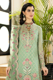 Blue Embroidered Pakistani Salwar Kameez in Premium Chiffon