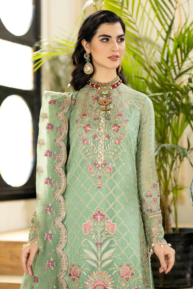 Embroidered Pakistani Salwar Kameez in Premium Chiffon – Nameera by Farooq