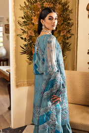 Blue Pakistani Party Dress in Kameez and Sharara Style Online