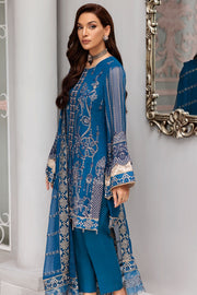 Blue Pakistani Salwar Kameez in Premium Chiffon