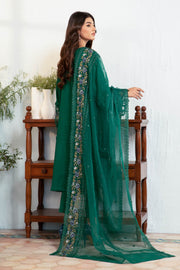 Bottle Green Embroidered Pakistani Salwar Kameez Dupatta Salwar