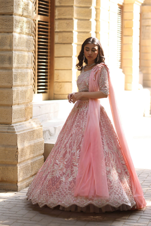 Pink Bridal Choli Lehenga for Pakistani Wedding Dresses