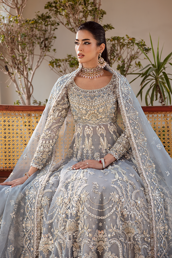 Bridal Gown Lehenga and Dupatta Pakistani Wedding Dress – Nameera by Farooq