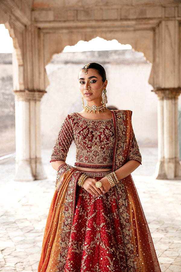 Bridal Lehenga Choli Dupatta Royal Dress for Wedding Nameera by Farooq Bridal Lehenga Choli Dupatta Royal Dress for Wedding Nameera by Farooq