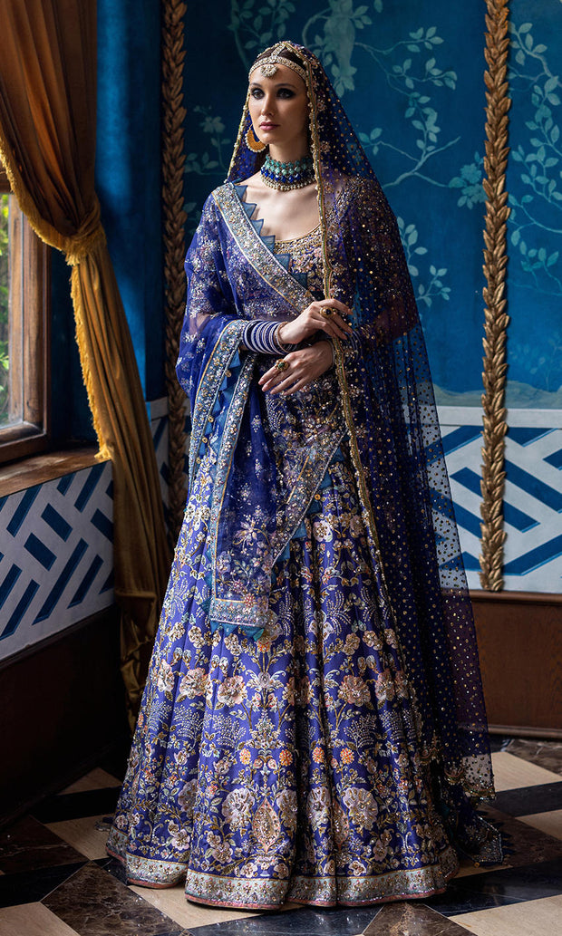 Bridal Lehenga Choli and Double Dupattas Wedding Dress