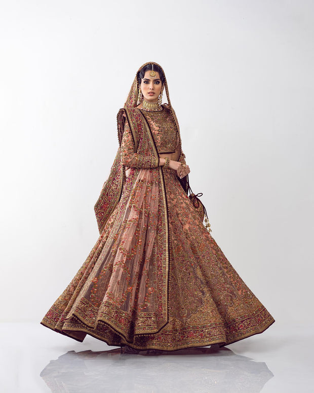 Bridal Lehenga Choli and Dupatta Dress