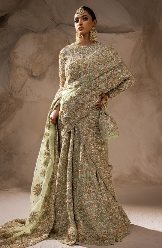 Bridal Lehenga Choli and Dupatta Pakistani Wedding Dress