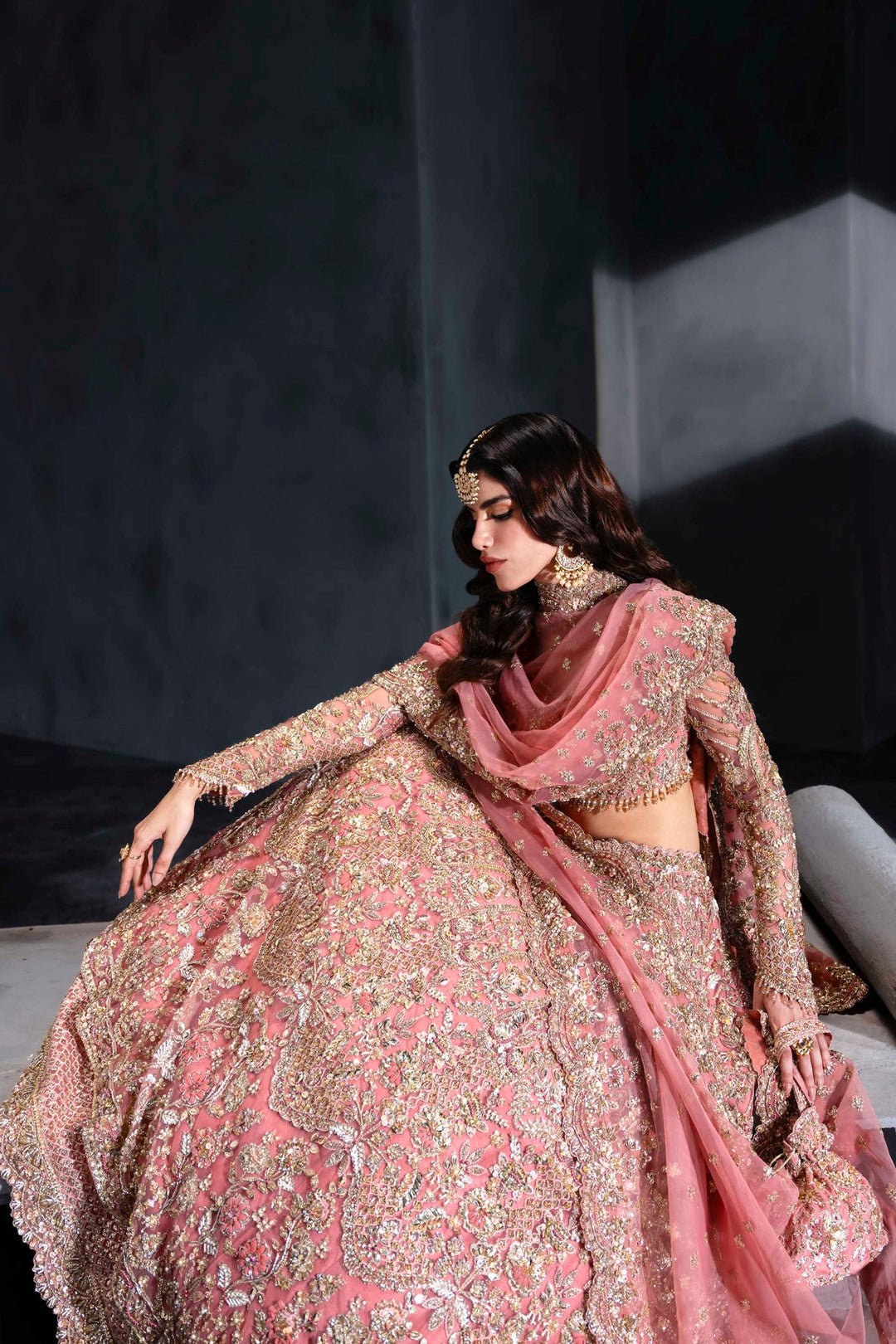 Bridal Lehenga Choli and Dupatta Wedding Dress