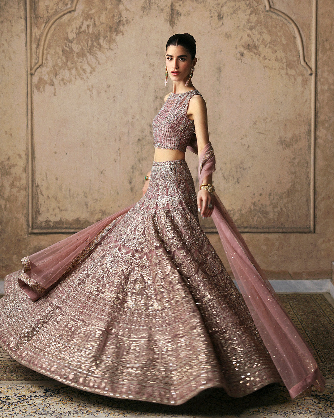 Bridal Lehenga Choli and Dupatta for Wedding