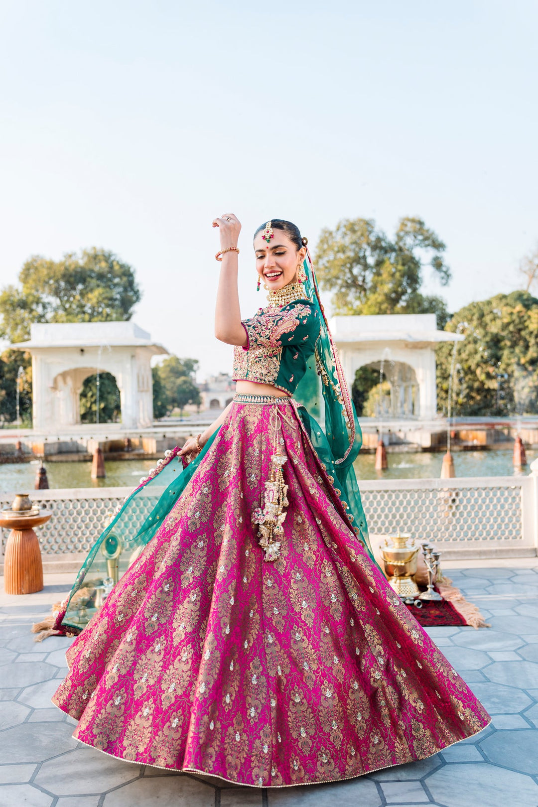 Bridal Lehenga Choli and Dupatta for Wedding