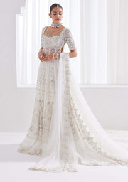 Bridal Lehenga Kameez White Pakistani Wedding Dress
