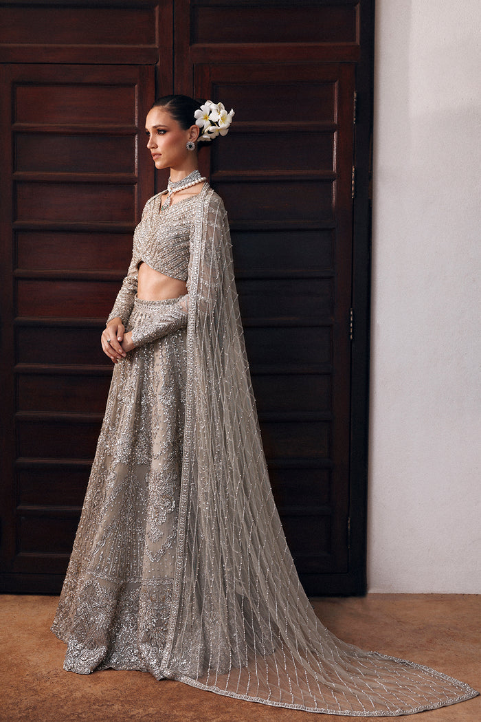 Luxurious Pakistani Bridal Lehenga with Choli and Dupatta