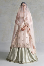Bridal Nikkah Dress in Royal Lehenga Kameez Style