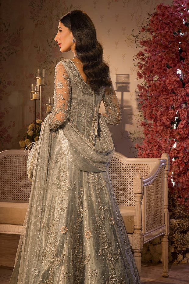 Bridal Wear Grey Lehenga Gown Pakistani Bridal Dresses 2023