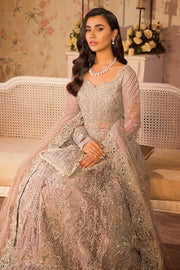 Bridal Wear Lavender Lehenga Gown Pakistani Bridal Dress