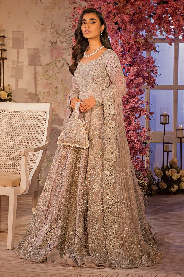 Bridal Wear Lavender Lehenga Gown Pakistani Bridal Dresses