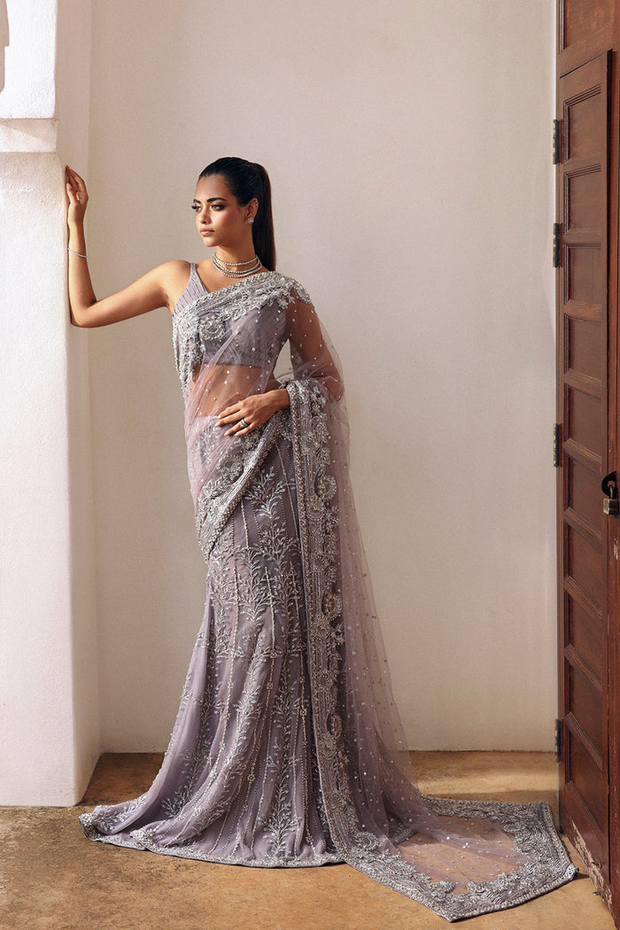 Bridal Wedding Dress in Elegant Saree Blouse Style