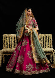 Bridal Wedding Mehndi Dress in Lehenga and Choli Style