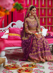 Bridal Aubergine Purple Lehnga Choli for Wedding
