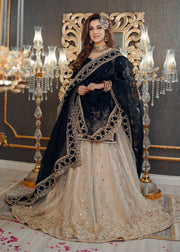 Bridal Dress Black Lehenga with Short Shirt Dress