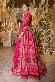 Bridal Dress Shocking Pink Lehenga With Choli Dupatta