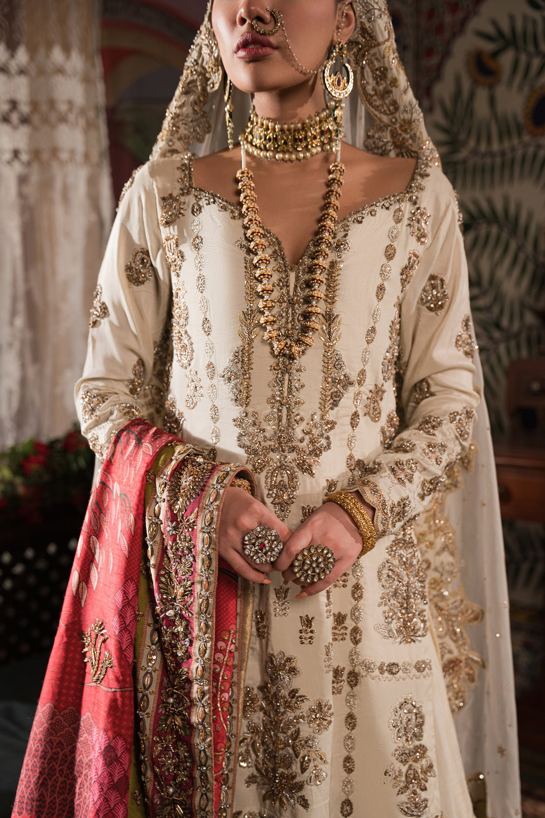 Bridal Dress in Kameez and Gharara With Dupatta Style