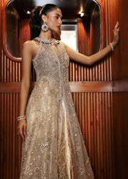 Bridal Dress in Open Shirt and Vail Lehenga Style
