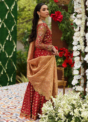 Bridal Sharara Shirt Heavily Embellished Pakistani Bridal Dress