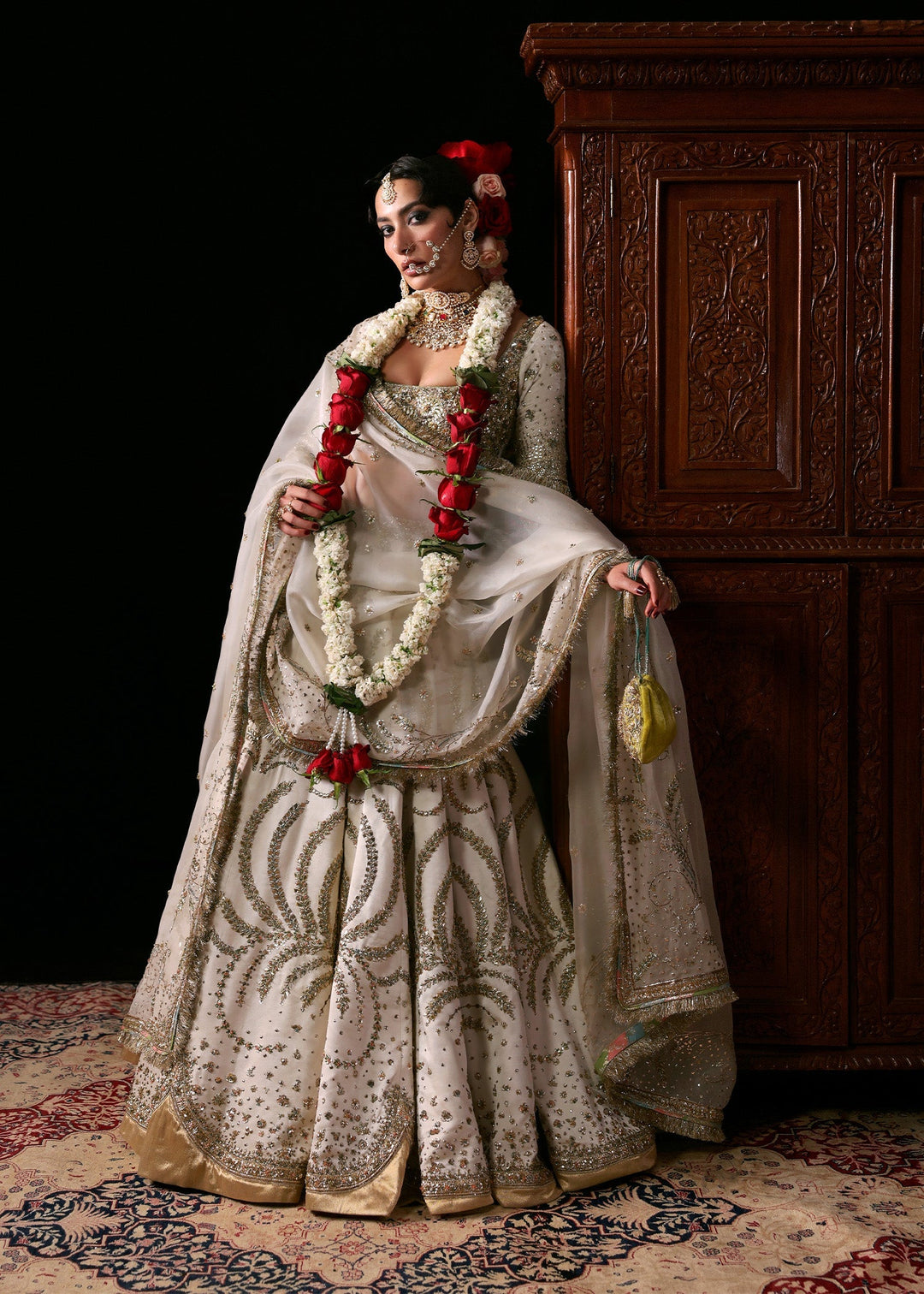 Bridal Wedding Dress in Choli Dupatta and Lehenga Style