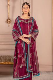 Burgundy Pink Embroidered Pakistani Salwar Kameez with Dupatta