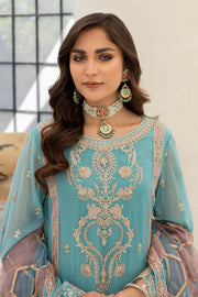 Buy Aqua Blue Elegantly Embellished Pakistani Salwar Kameez Party Dress 2023