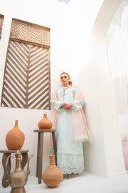 Buy Aqua Blue Embroidered Pakistani Salwar Kameez with Dupatta Dress 2023