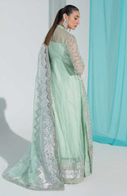 Aqua Blue Heavily Embellished Pakistani Pishwas Lehenga Wedding Wear