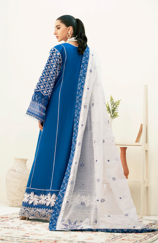 Buy Azure Blue Embroidered Pakistani Salwar Kameez Dupatta Salwar Suit