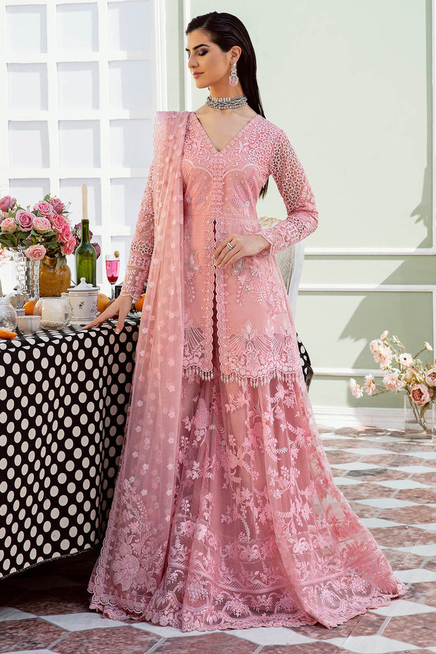 Buy Baby Pink Heavily Embellished Kameez Gharara Pakistani Wedding Dress 2023