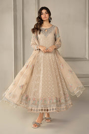 Buy Beige Shade Designer Pakistani Party Dress Maria B Luxury Formal 2024