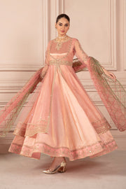Buy Blush Pink Embroidered Pakistani Pishwas Frock Dupatta Party Dress 2023