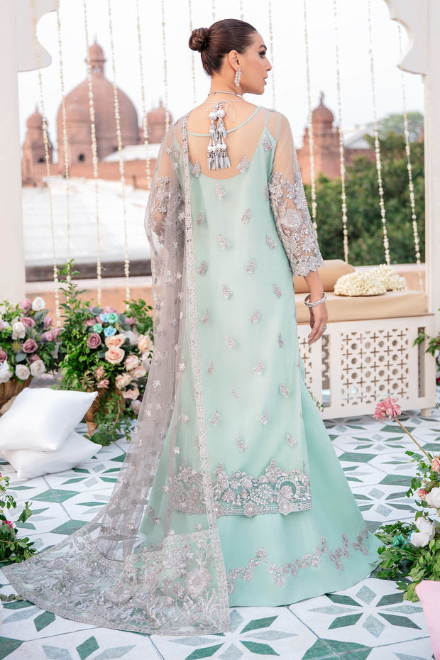 Buy Celeste Blue Heavily Embroidered Traditional Pakistani Kameez Salwar Suit