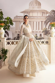 Buy Classic Embroidered Pakistani Wedding Wear Off White Pishwas Frock