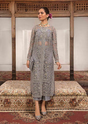 Buy Classic Grey embellished Pakistani Wedding Dress Kameez Trousers