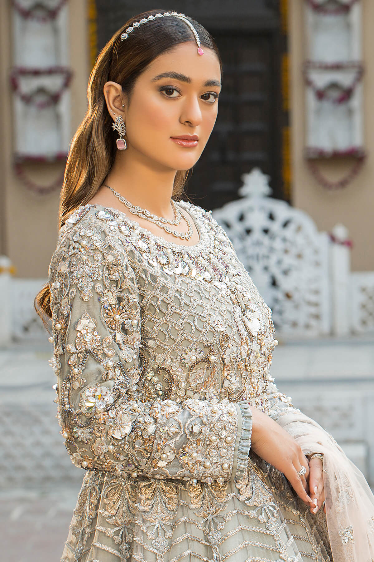 Classic Embellished Pishwas Frock Pakistani Wedding Dress Nameera by