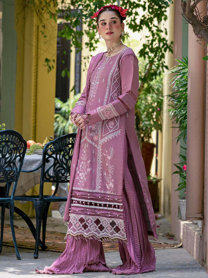 Buy Classic Lilac Embroidered Pakistani Sharara Kameez Dupatta Party Dress