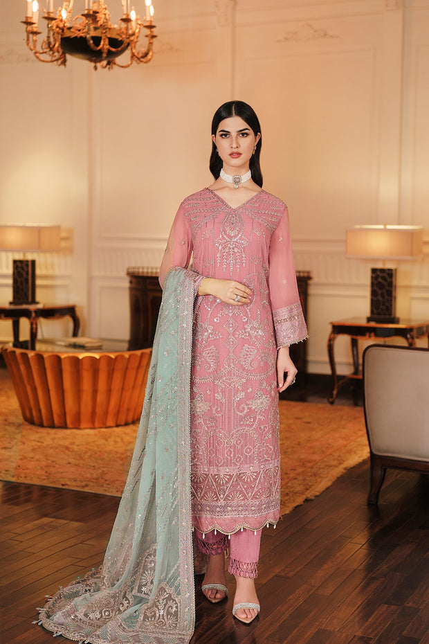 Buy Classic Salwar Suit Tea Pink Embroidered Pakistani Salwar Kameez