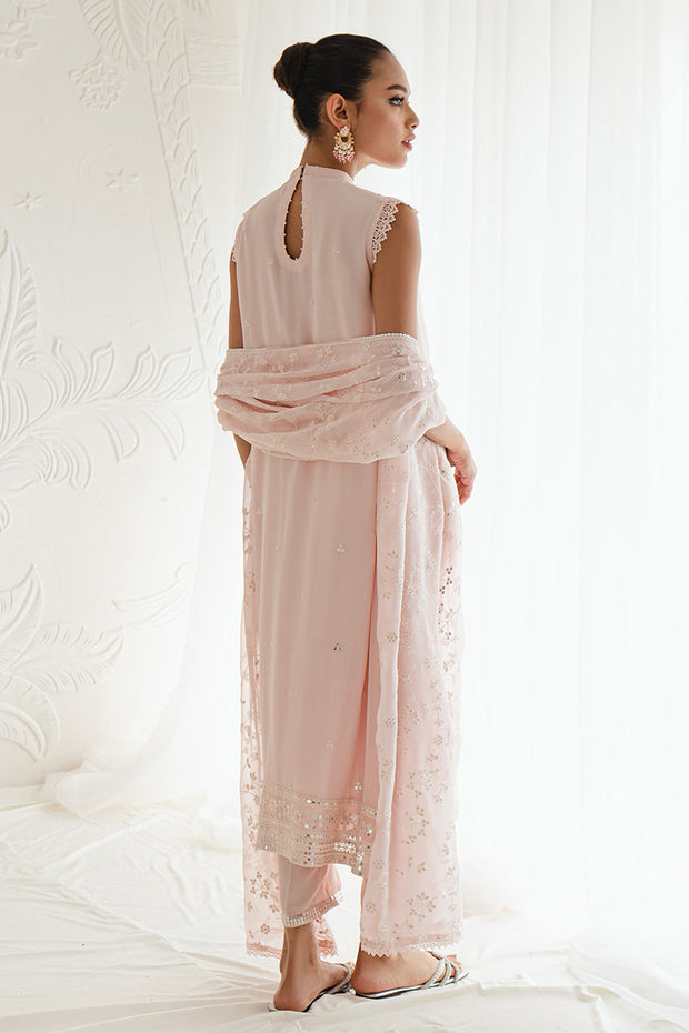 Buy Classic Shell Pink Embroidered Pakistani Salwar Kameez Dupatta Suit