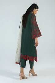 Buy Classical Embroidered Green Pakistani Salwar Kameez Suit Dupatta