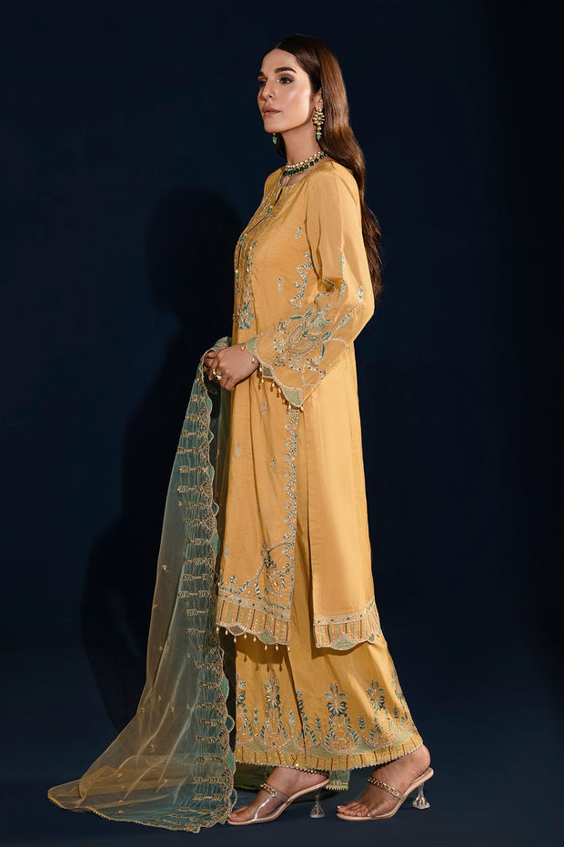 Buy Dusty Yellow Heavily Embellished Pakistani Salwar Kameez Dupatta
