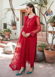 Buy Elegant Deep Red Embroidered Pakistani Salwar Kameez Dupatta Suit 2023