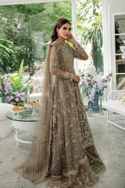 Buy Elegant Pakistani Wedding Dress Embroidered Olive Pishwas Style Frock 2023