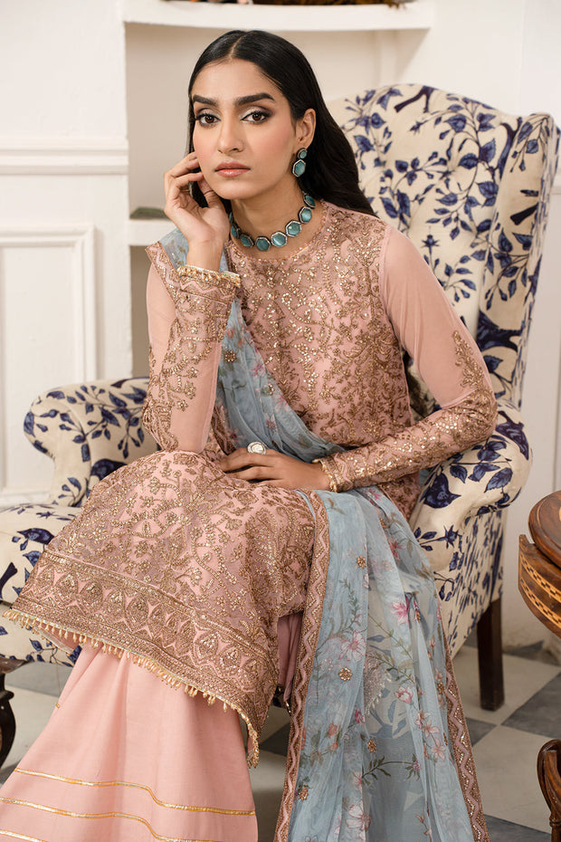 Buy Elegant Peach Shade Embroidered Pakistani Salwar Kameez Suit 2024