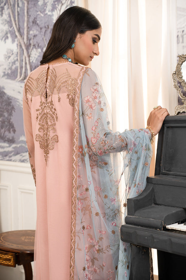 Buy Elegant Peach Shade Embroidered Pakistani Salwar Kameez Suit